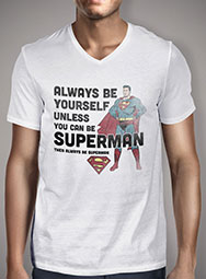 Мужская футболка с V-образным вырезом Always Be Superman