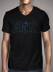 Мужская футболка с V-образным вырезом Vintage Batman Logo2