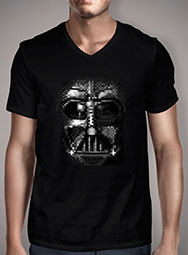 Мужская футболка с V-образным вырезом Darth Vader Pixel Face