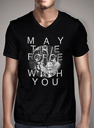 Мужская футболка с V-образным вырезом May The Force Be With You 2