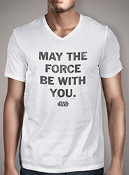 Мужская футболка с V-образным вырезом May the Force Be With You Distressed