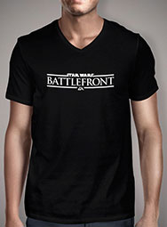 Мужская футболка с V-образным вырезом Star Wars Battlefront Logo