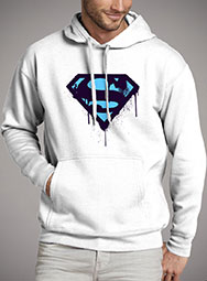 Толстовка Superman Blue Splatter Logo