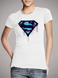 Женская футболка Superman Blue Splatter Logo
