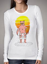 Женская футболка с длинным рукавом Polar Bear Goes Summer