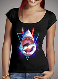 Женская футболка с глубоким вырезом Cosmic Shark