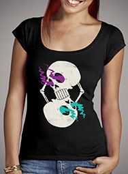 Женская футболка с глубоким вырезом Infinite Skull