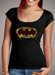 Женская футболка с глубоким вырезом Batman Brick Splatter Logo
