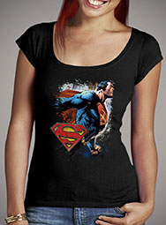Женская футболка с глубоким вырезом Superman - Son of Krypton
