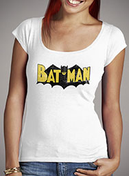 Женская футболка с глубоким вырезом Vintage Batman Logo