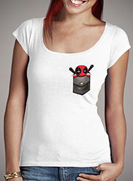 Женская футболка с глубоким вырезом Deadpool Pocket