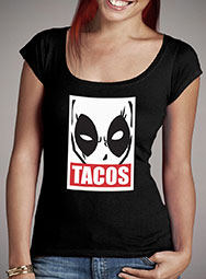 Женская футболка с глубоким вырезом Deadpool Tacos