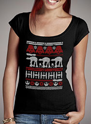 Женская футболка с глубоким вырезом Christmas on Hoth