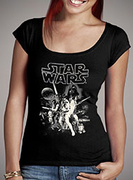 Женская футболка с глубоким вырезом Classic Star Wars