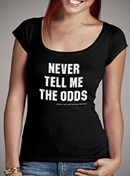 Женская футболка с глубоким вырезом Never Tell Me the Odds