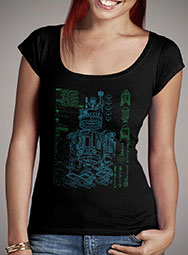 Женская футболка с глубоким вырезом R2-D2 Desconstructed