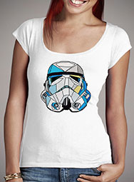 Женская футболка с глубоким вырезом Stained Glass Stormtrooper