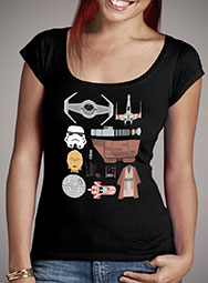 Женская футболка с глубоким вырезом Star Wars Essentials
