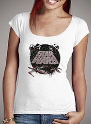 Женская футболка с глубоким вырезом Star Wars Ship Splatter