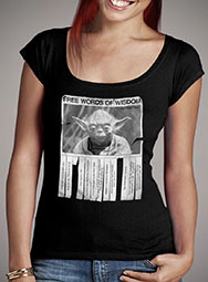 Женская футболка с глубоким вырезом Yodas Words of Wisdom