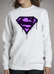 Женский свитшот Superman Purple Splatter Logo