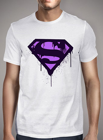 Мужская футболка Superman Purple Splatter Logo