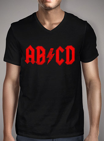 Мужская футболка с V-образным вырезом Abcd Rock