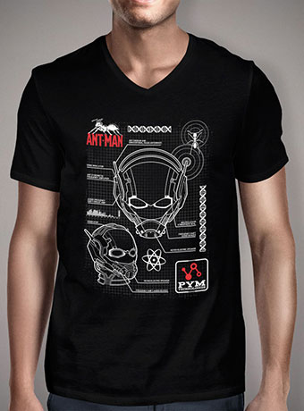 Мужская футболка с V-образным вырезом Ant-Man Schematics