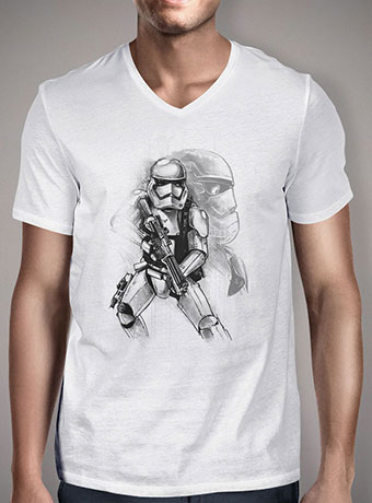 Мужская футболка с V-образным вырезом First Order Stormtrooper Sketch