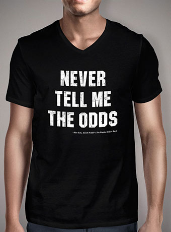 Мужская футболка с V-образным вырезом Never Tell Me the Odds