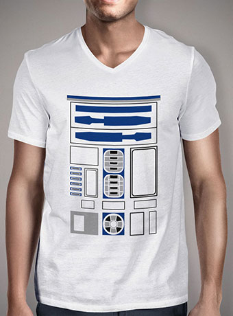 Мужская футболка с V-образным вырезом R2-D2 Uniform