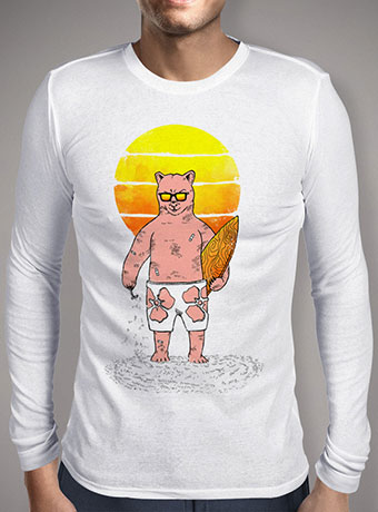 Мужская футболка с длинным рукавом Polar Bear Goes Summer