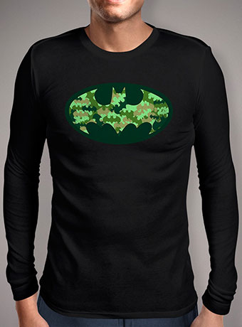 Мужская футболка с длинным рукавом Batman Camouflage Logo