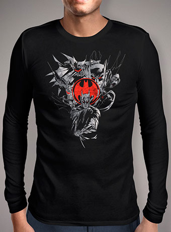 Мужская футболка с длинным рукавом Red Bat Signal