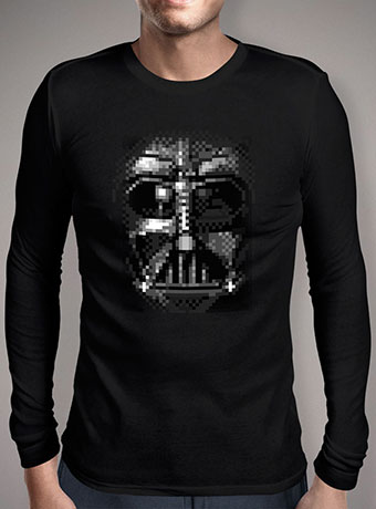 Мужская футболка с длинным рукавом Darth Vader Pixel Face