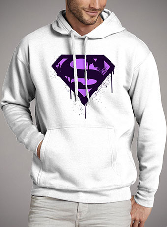 Мужская толстовка Superman Purple Splatter Logo
