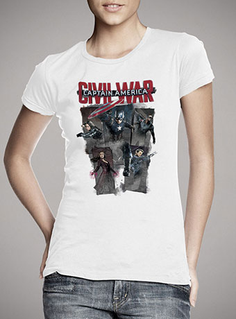 Женская футболка Captain America Civil War Heroes