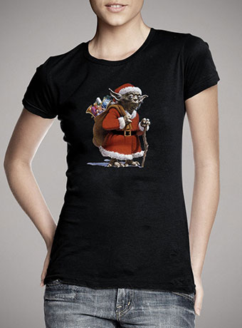 Женская футболка Santa Yoda