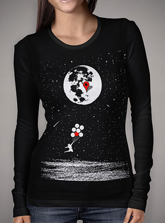Женская футболка с длинным рукавом Destination Moon