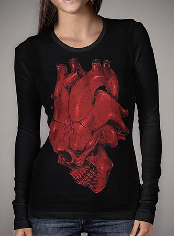 Женская футболка с длинным рукавом Skull of Heart