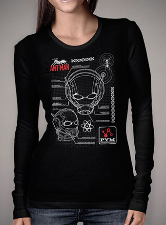 Женская футболка с длинным рукавом Ant-Man Schematics