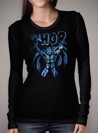 Женская футболка с длинным рукавом Electric Thor
