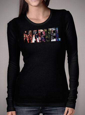 Женская футболка с длинным рукавом Marvel Heroes 3
