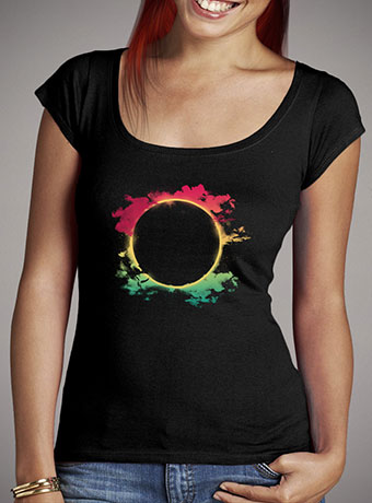 Женская футболка с глубоким вырезом The Colorful Eclipse
