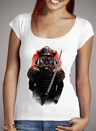 Женская футболка с глубоким вырезом The Furious Samurai