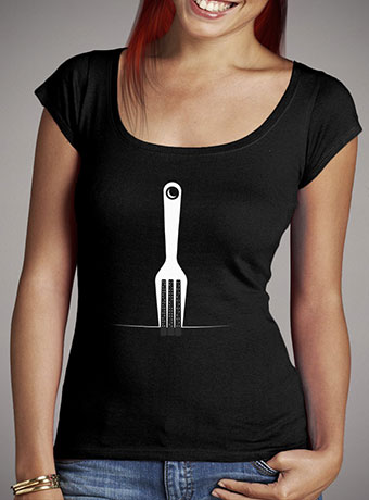 Женская футболка с глубоким вырезом Fork City