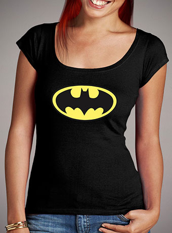 Женская футболка с глубоким вырезом Classic Batman Logo