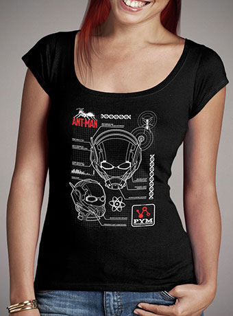 Женская футболка с глубоким вырезом Ant-Man Schematics