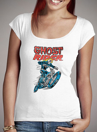 Женская футболка с глубоким вырезом Ghost Rider