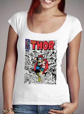Женская футболка с глубоким вырезом Thors Might